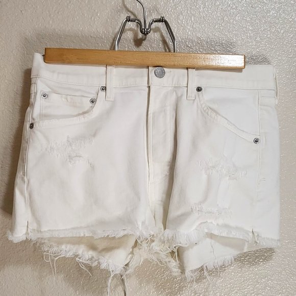 Agolde Pants - AGOLDE White Jaden Shorts Size 27
